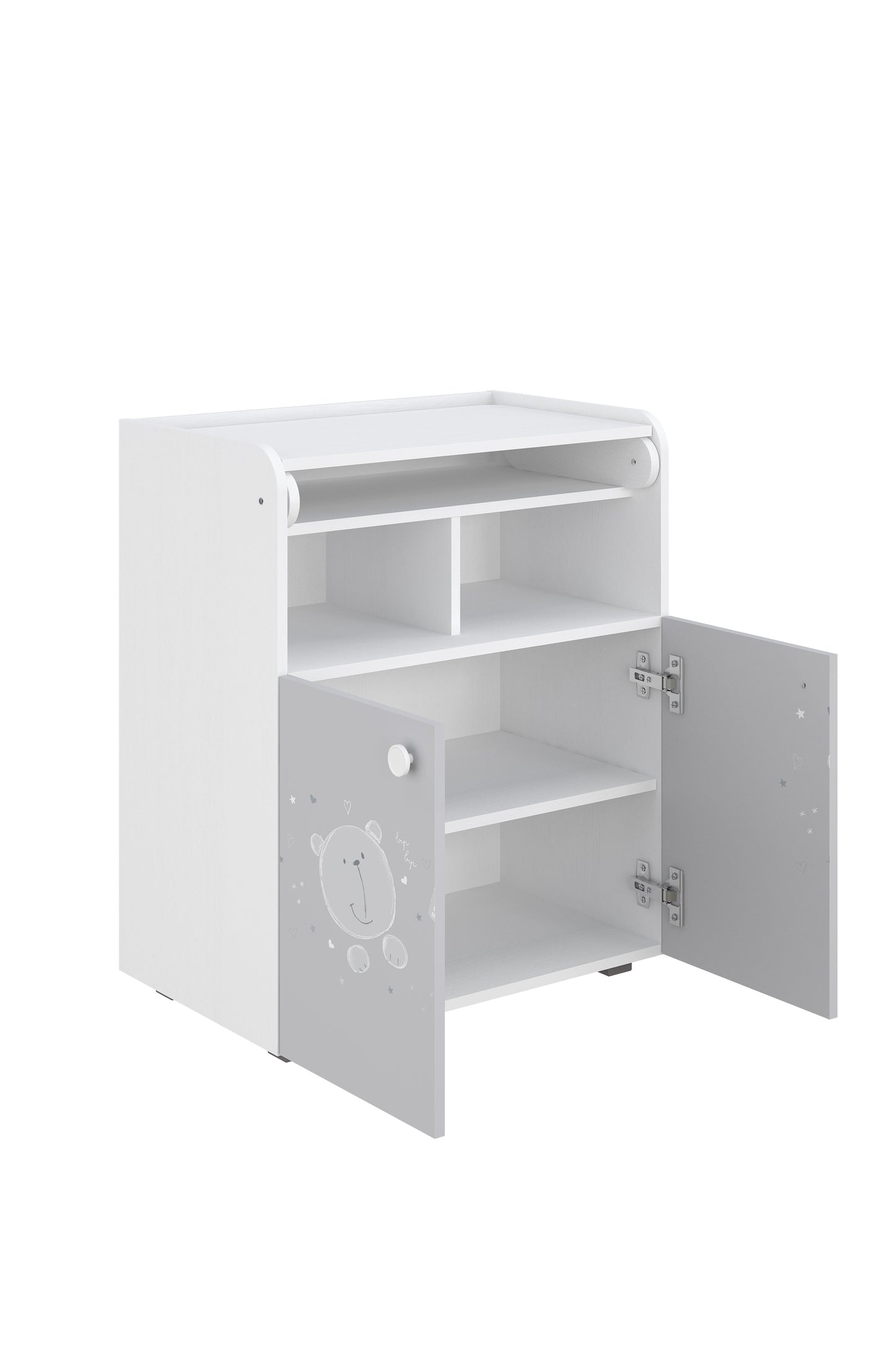 Shefa Kids Changing Unit 700 French Collection, Teddy, white-grey