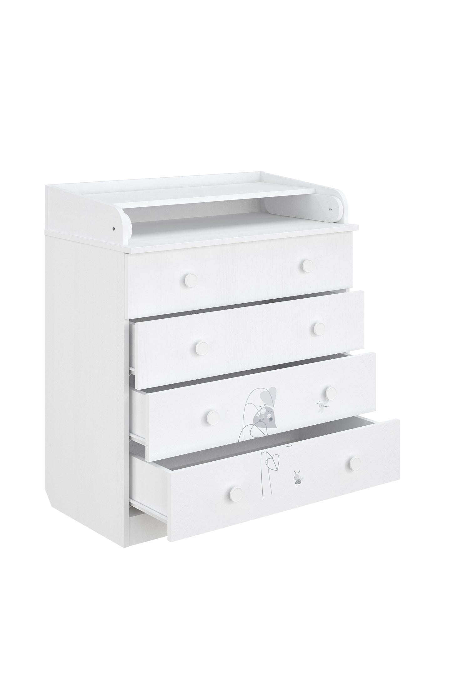 Shefa Kids Changing Dresser 800 French Collection, Amis, white