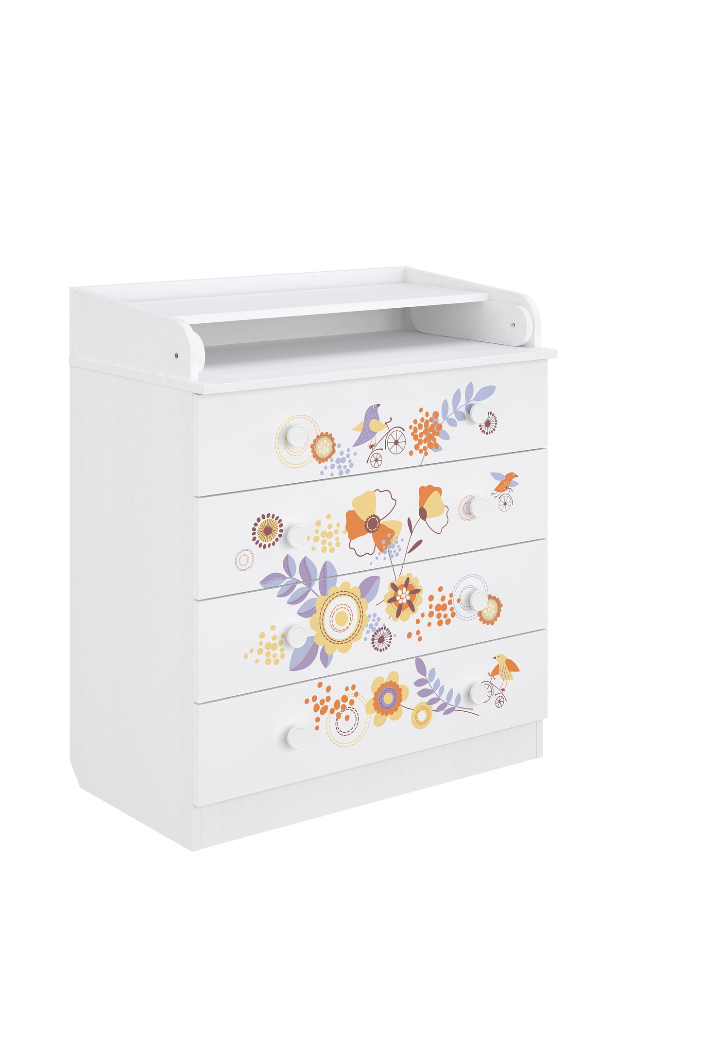 Shefa Kids Changing dresser Design line 800, Bike tour, white