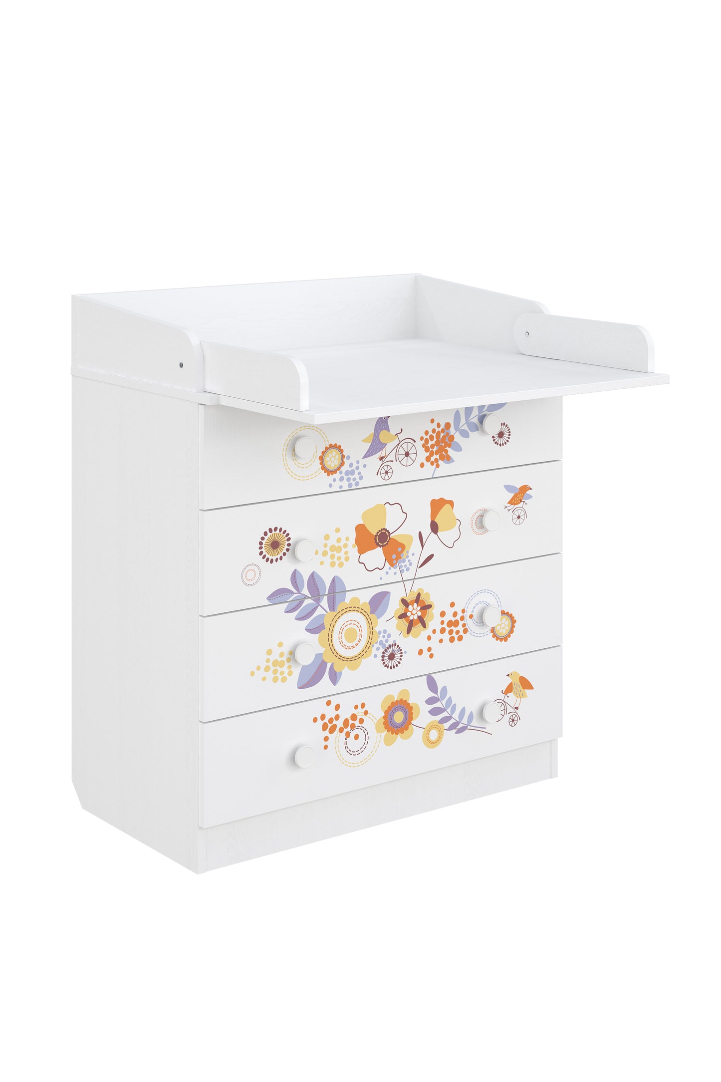 Shefa Kids Changing dresser Design line 800, Bike tour, white