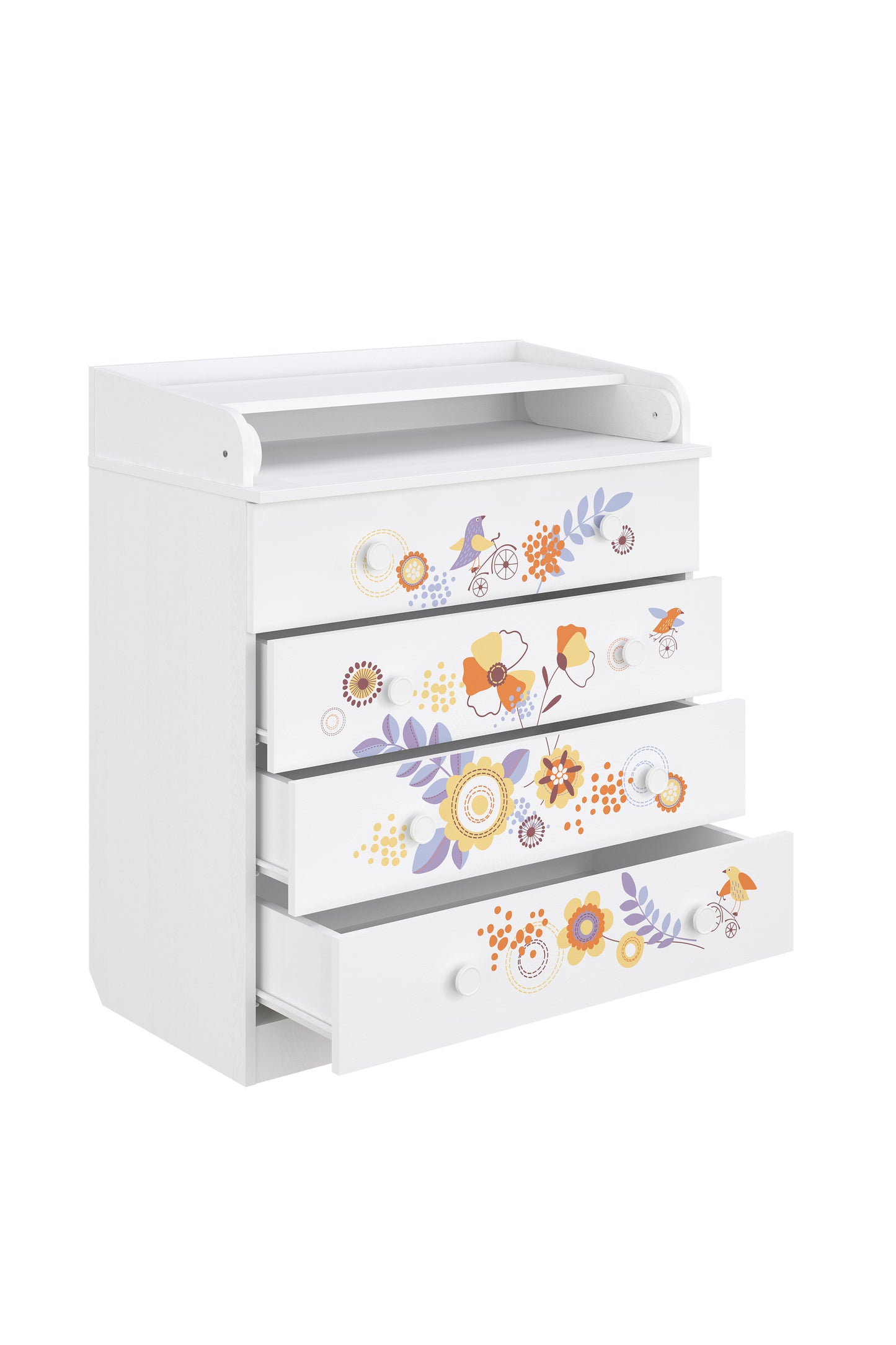 Shefa Kids Changing dresser Design line 800, Bike tour, white