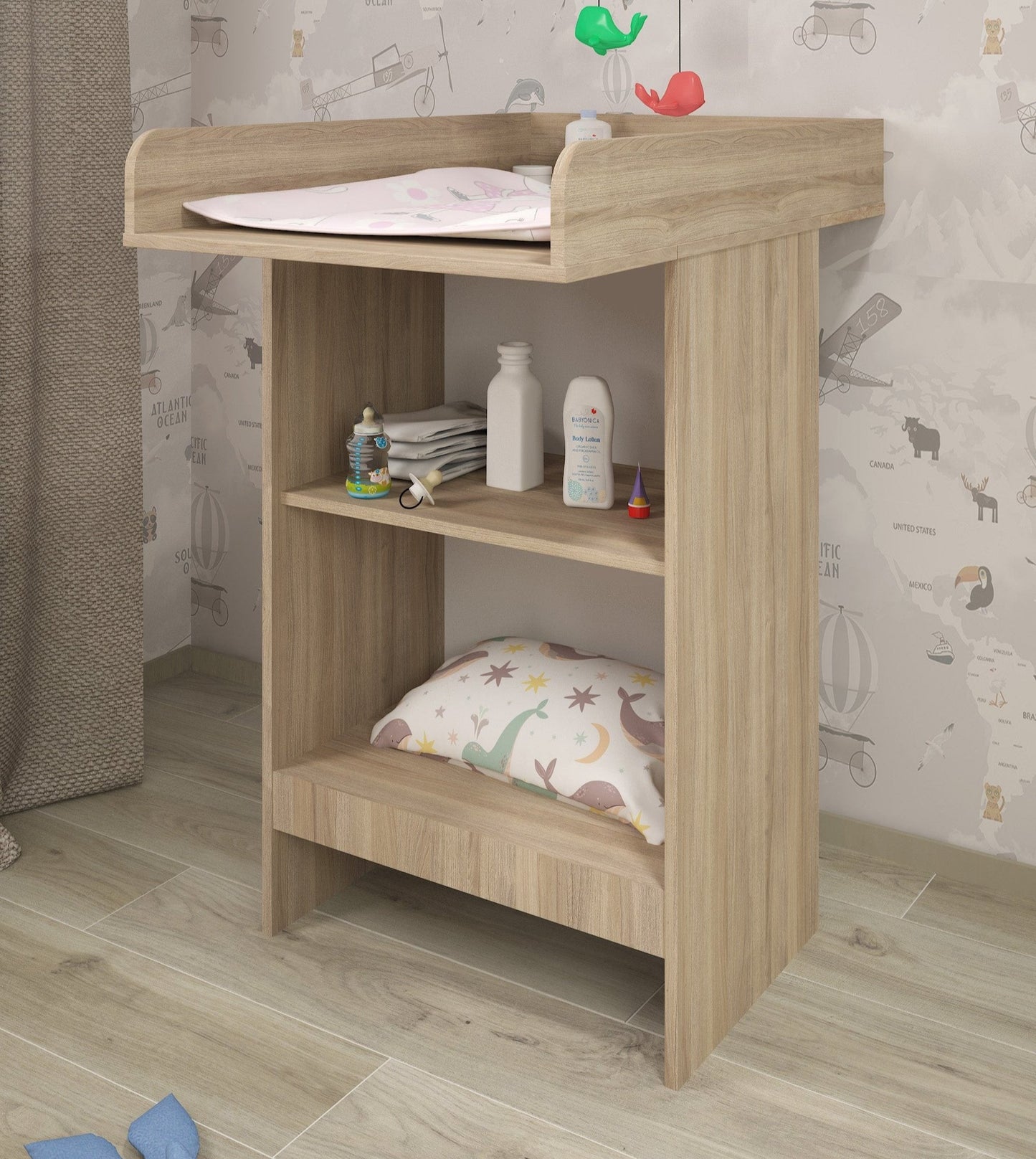 Shefa Kids Changing Table Basic Line 602 elm-white with removable top