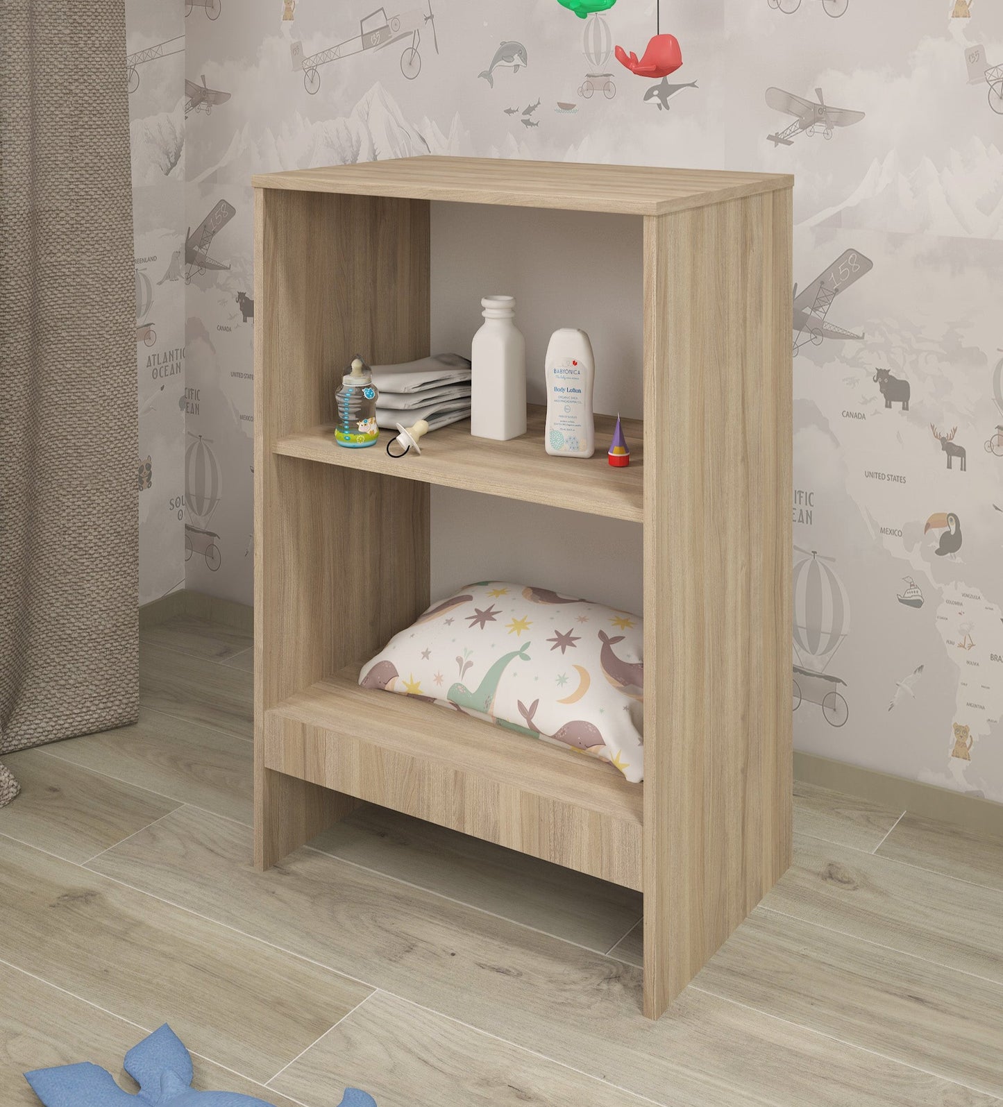 Shefa Kids Changing Table Basic Line 602 elm-white with removable top
