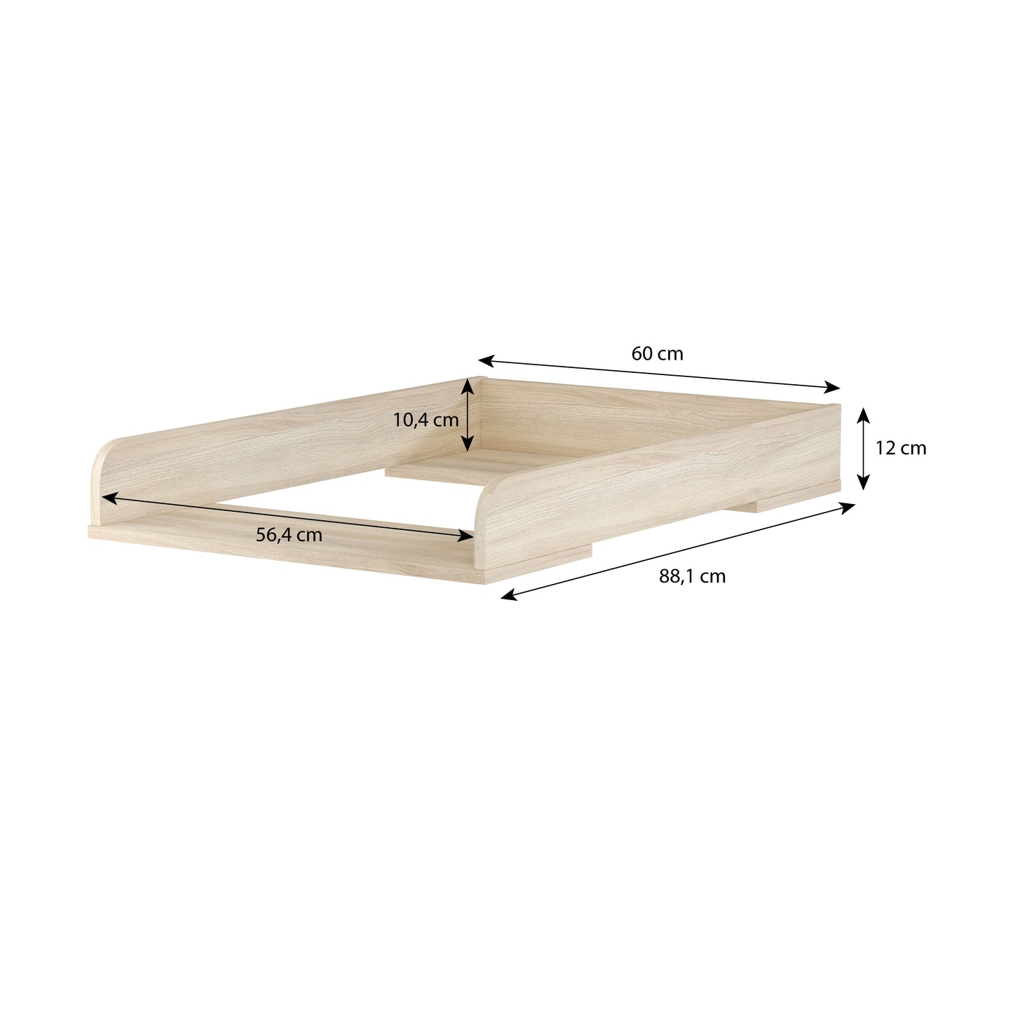 Shefa Kids Changing Table Basic Line 602 elm-white with removable top