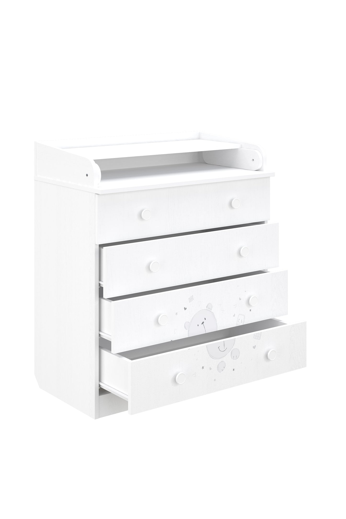 Shefa Kids Changing Dresser 800 French Collection, Teddy, white