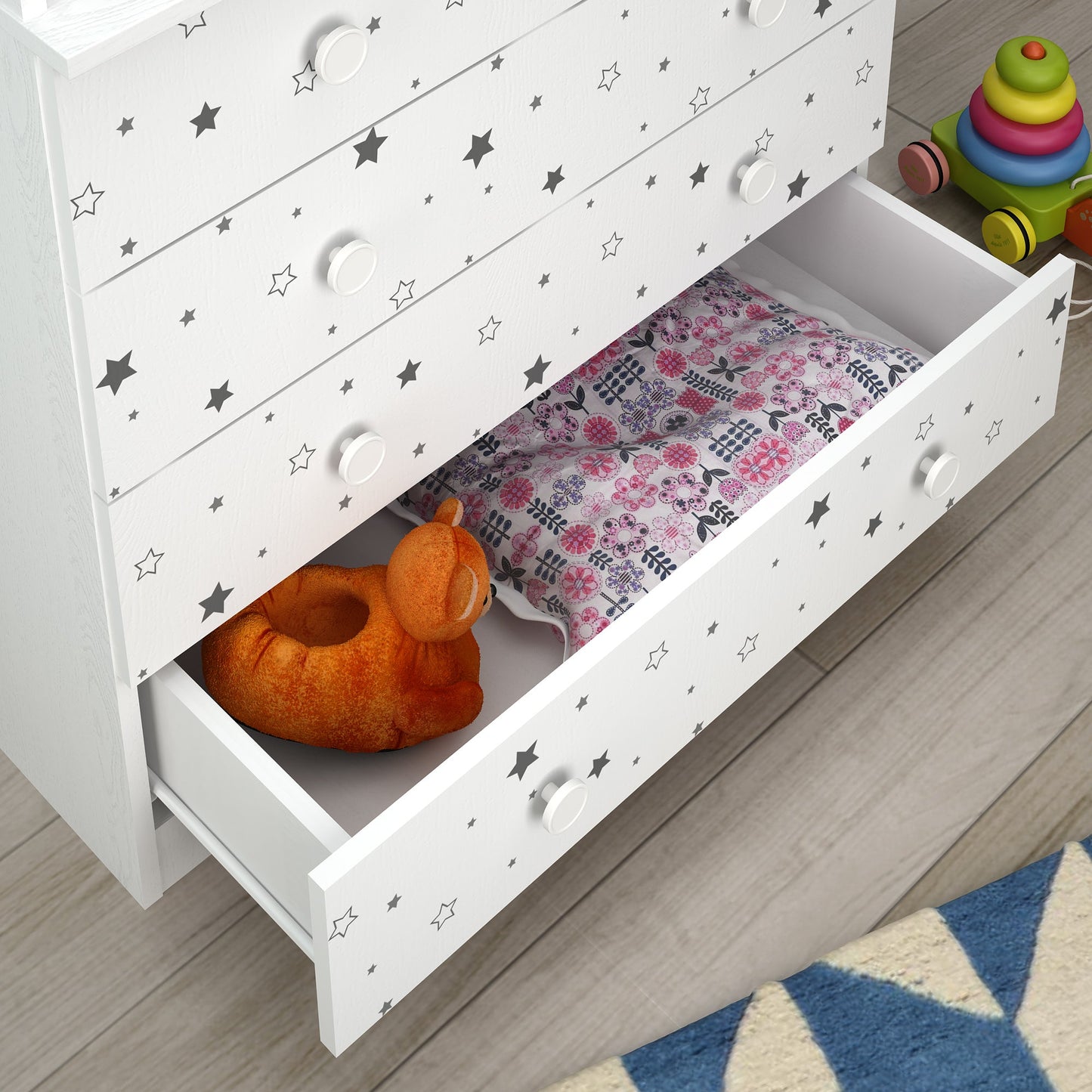 Shefa Kids Changing dresser Design line 800, Starlight, white