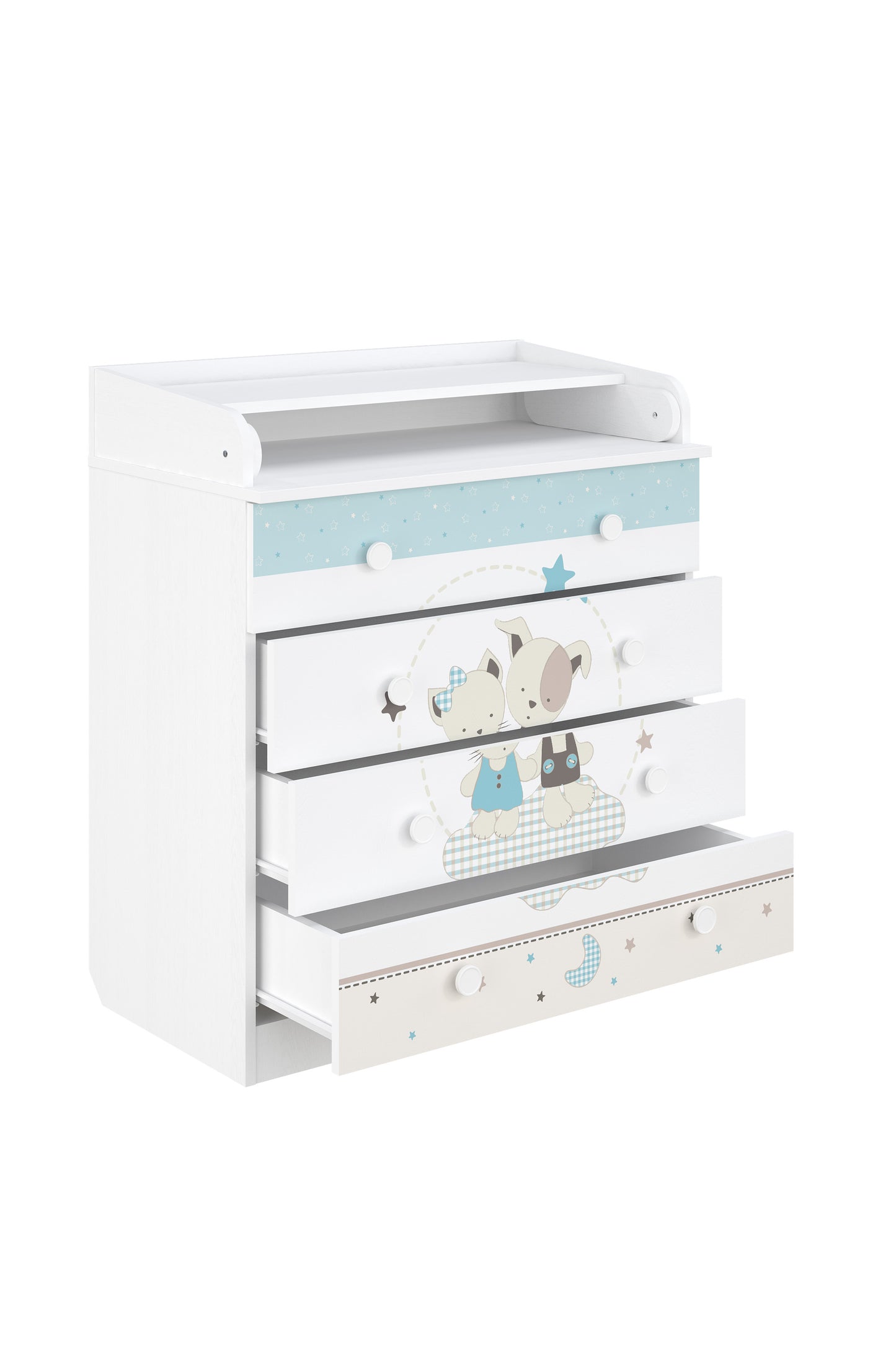 Shefa Kids Changing dresser Design line 800, Best friends, white