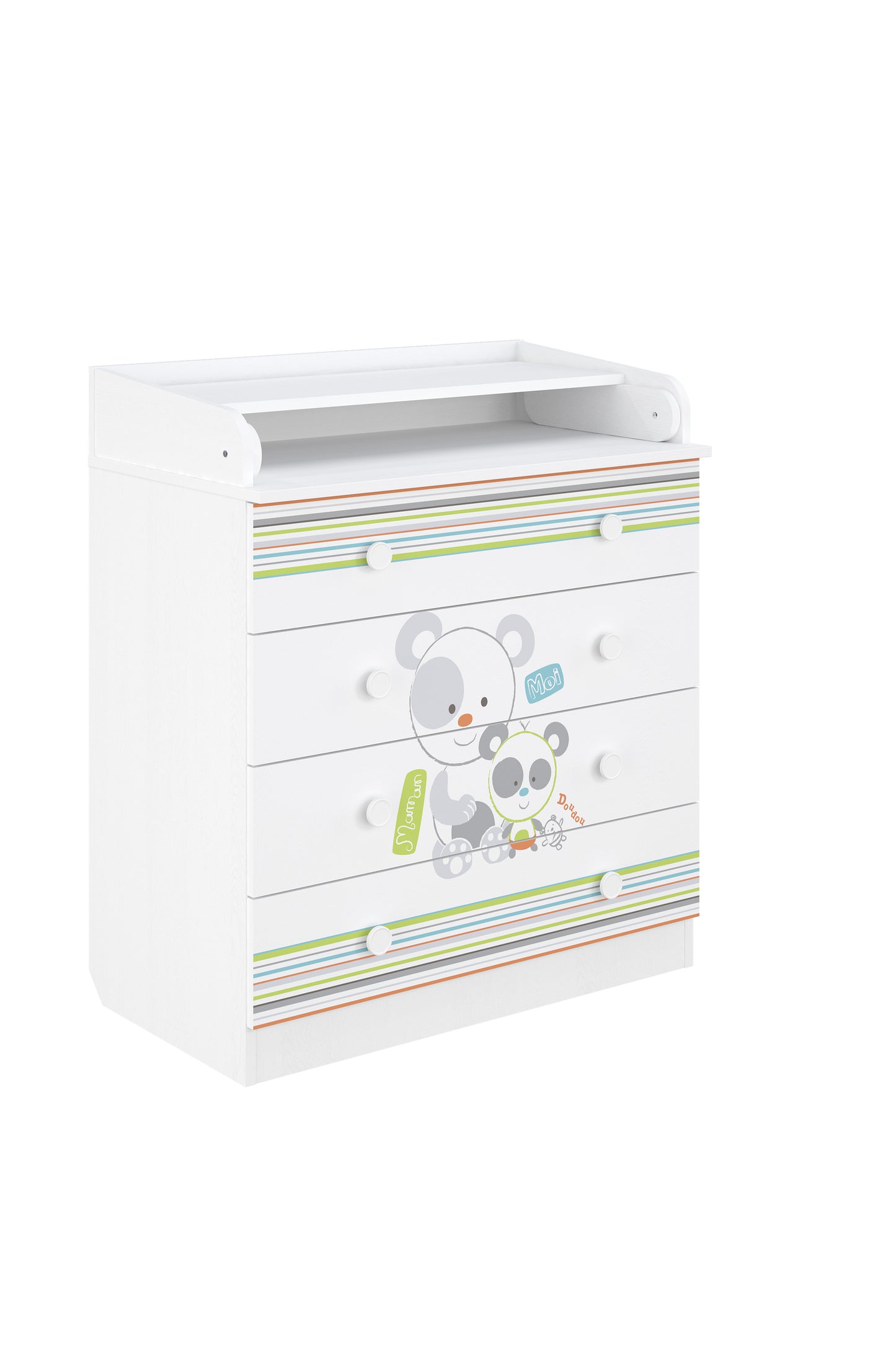 Shefa Kids Changing dresser Design line 800, Pandas, white