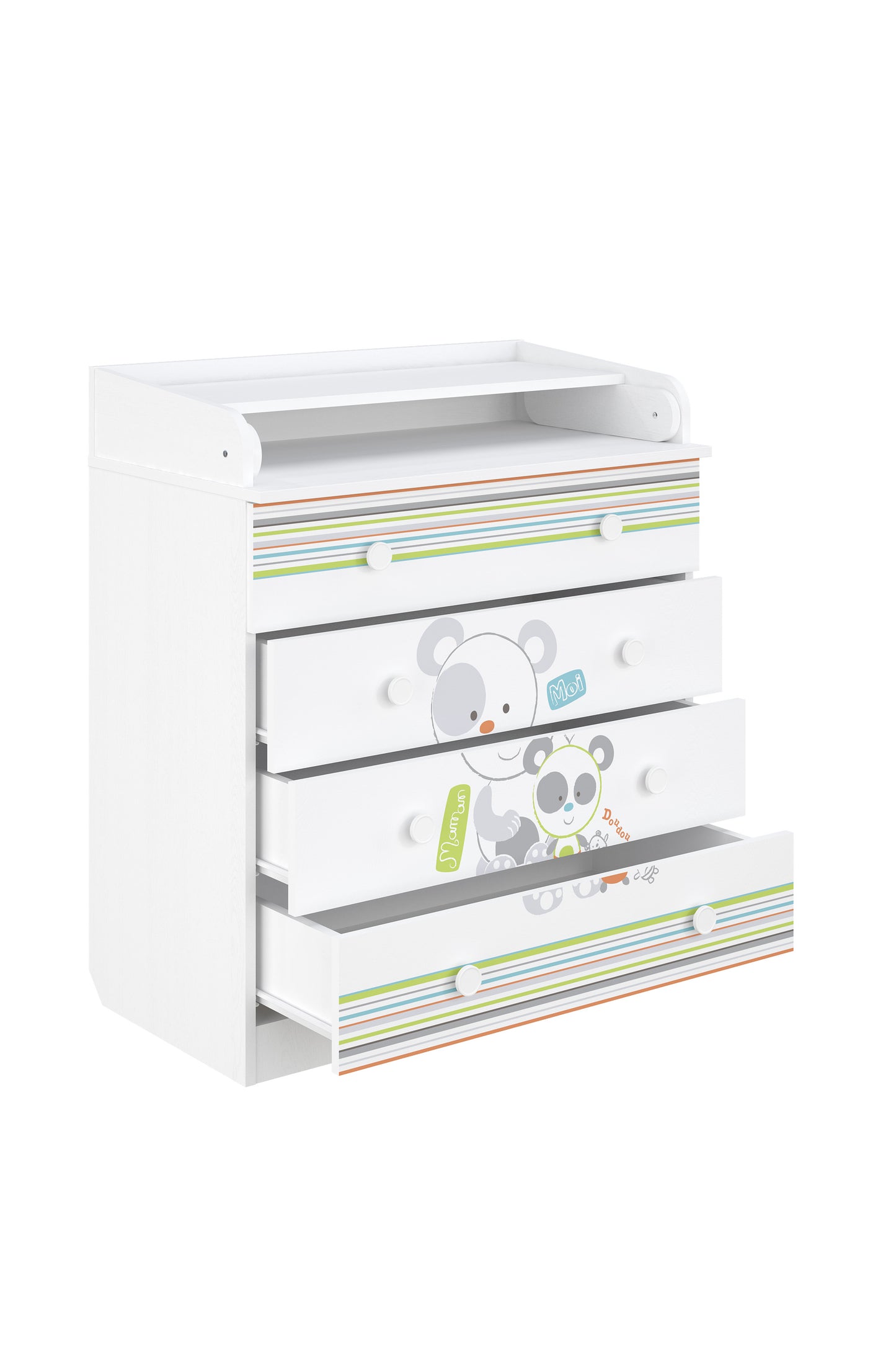 Shefa Kids Changing dresser Design line 800, Pandas, white