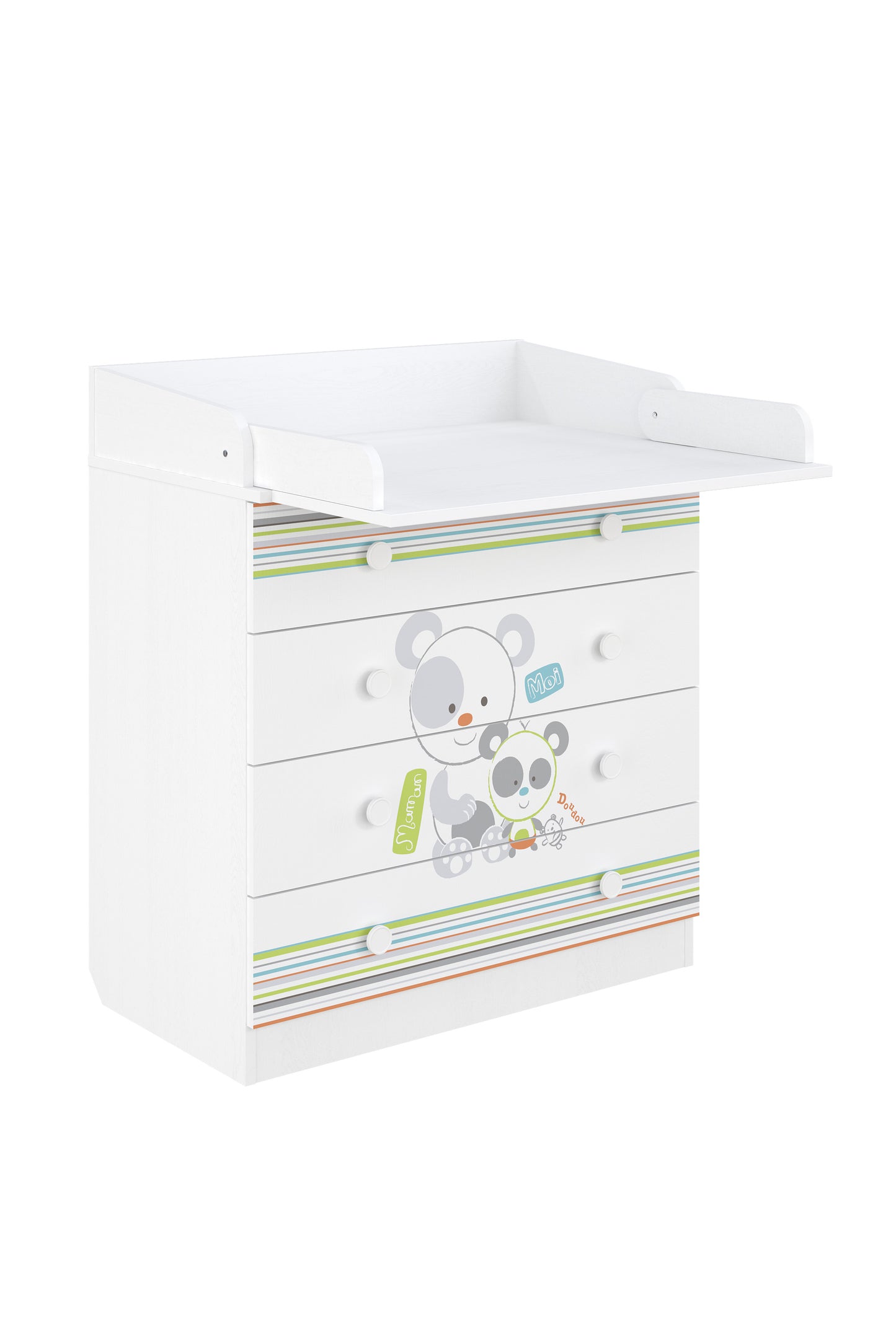 Shefa Kids Changing dresser Design line 800, Pandas, white