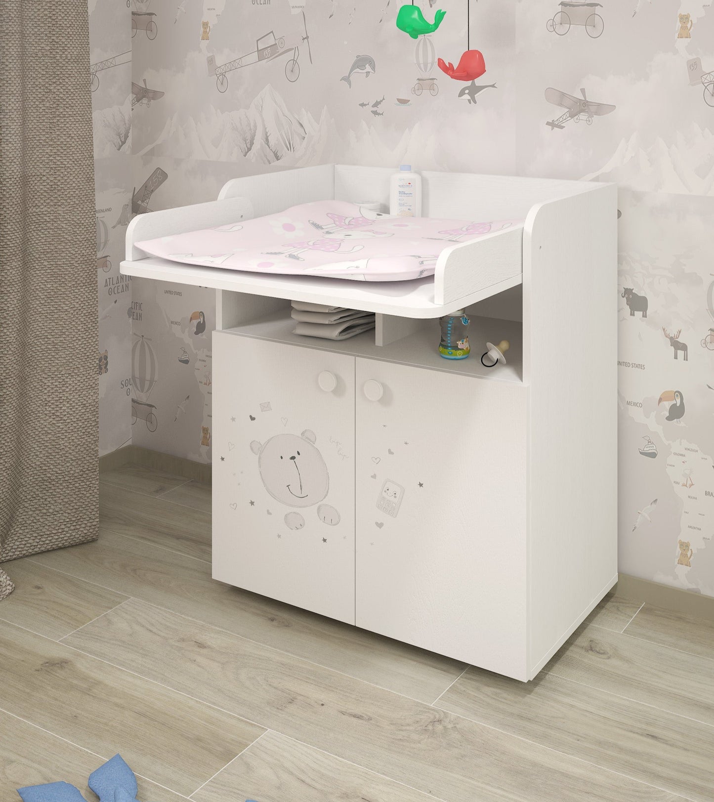 Shefa Kids Changing Unit 700 French Collection, Teddy, white