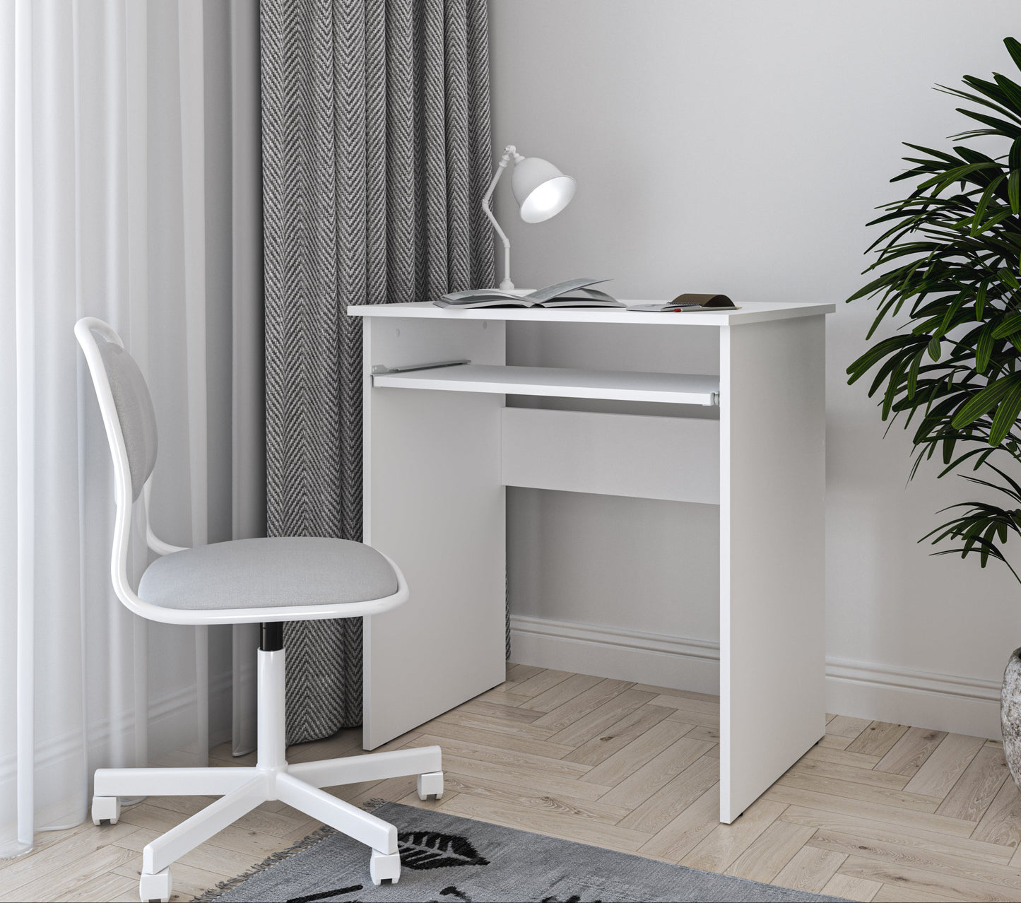 Shefa Line LUNA Computer Desk 68x50 cm White Compact Table