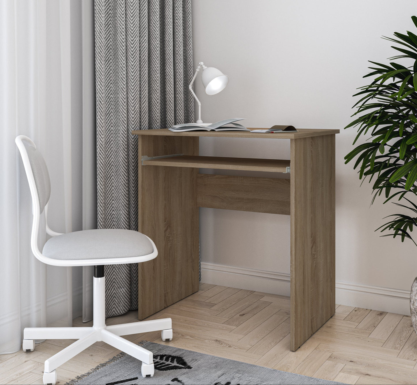 Shefa Line LUNA Computer Desk 68x50 cm Sonoma Oak Compact Table