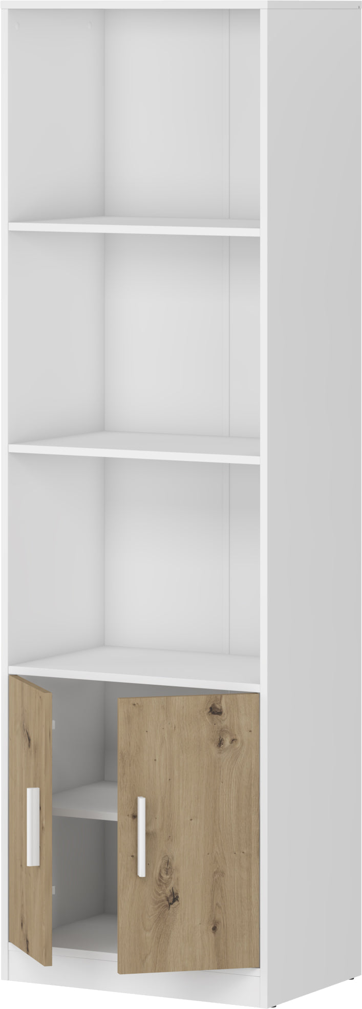 Shefa Line KLIO Book Сase 60x40x194 cm, White&Artizan oak