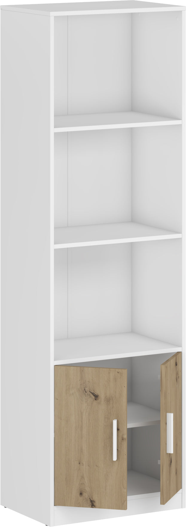 Shefa Line KLIO Book Сase 60x40x194 cm, White&Artizan oak