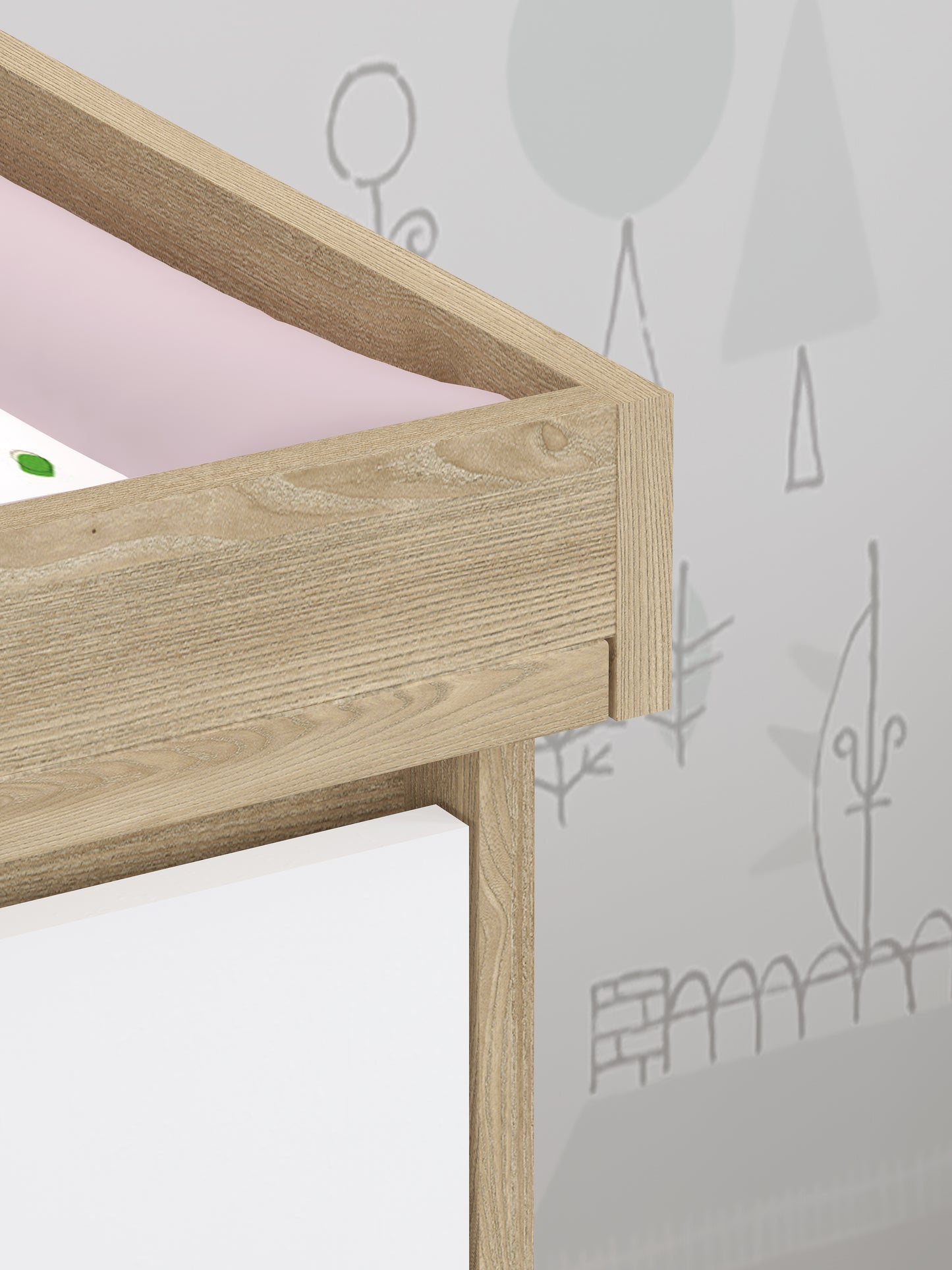 Shefa Kids Changing unit Basic line 880, Cremona Oak-white