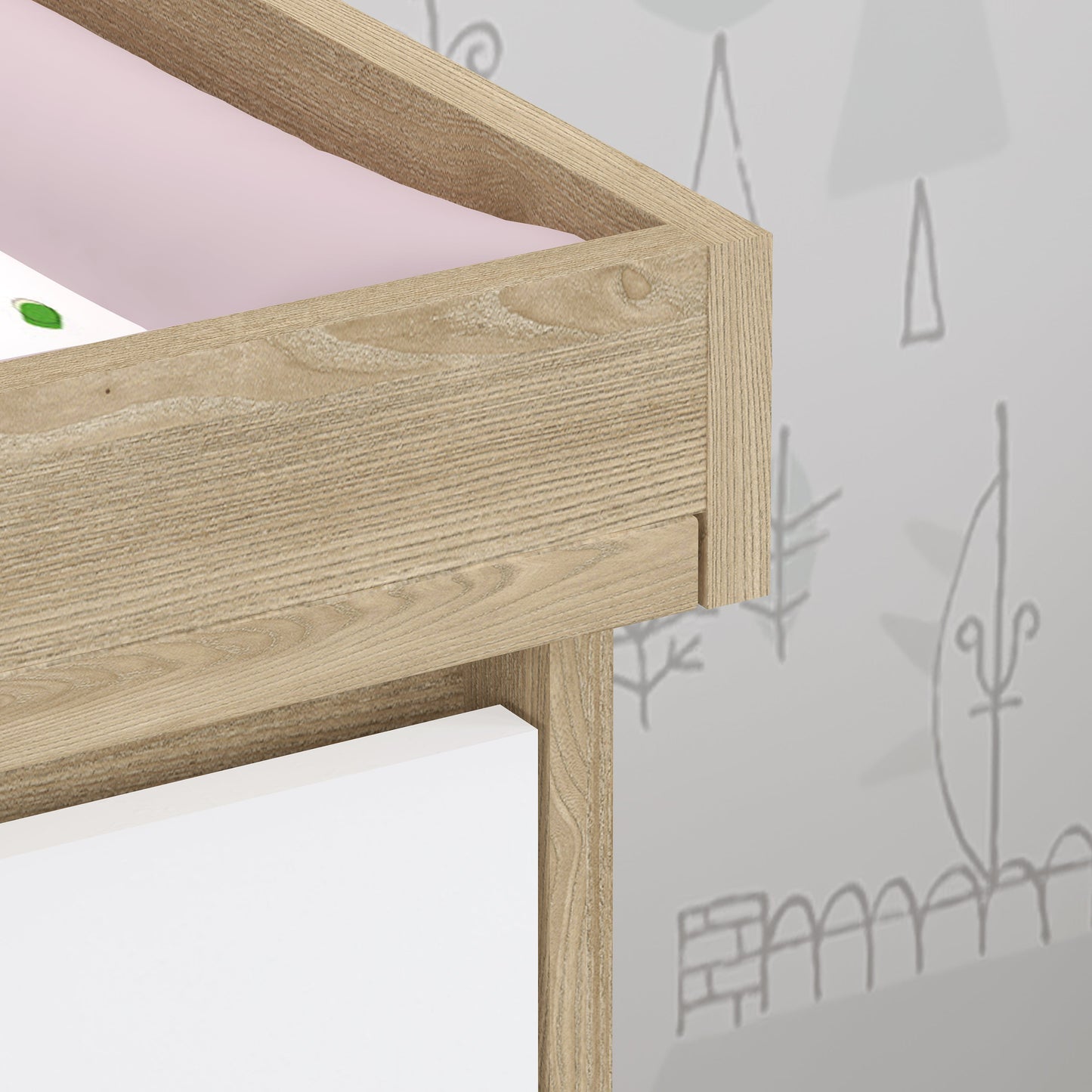 Shefa Kids Changing unit Basic line 880, Cremona Oak-white