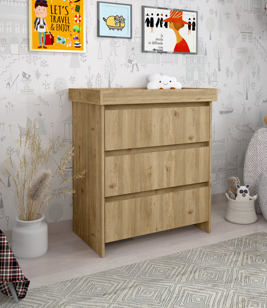 Shefa Kids Changing unit Basic line 880, Cremona Oak