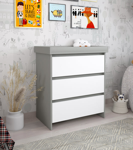 Shefa Kids Changing unit Basic line 880, grey-white
