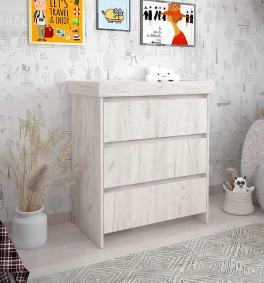 Shefa Kids Changing unit Basic line 880, white Craft Oak