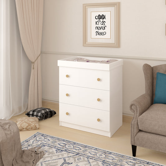 Shefa Kids Changing Dresser Design line 888 White