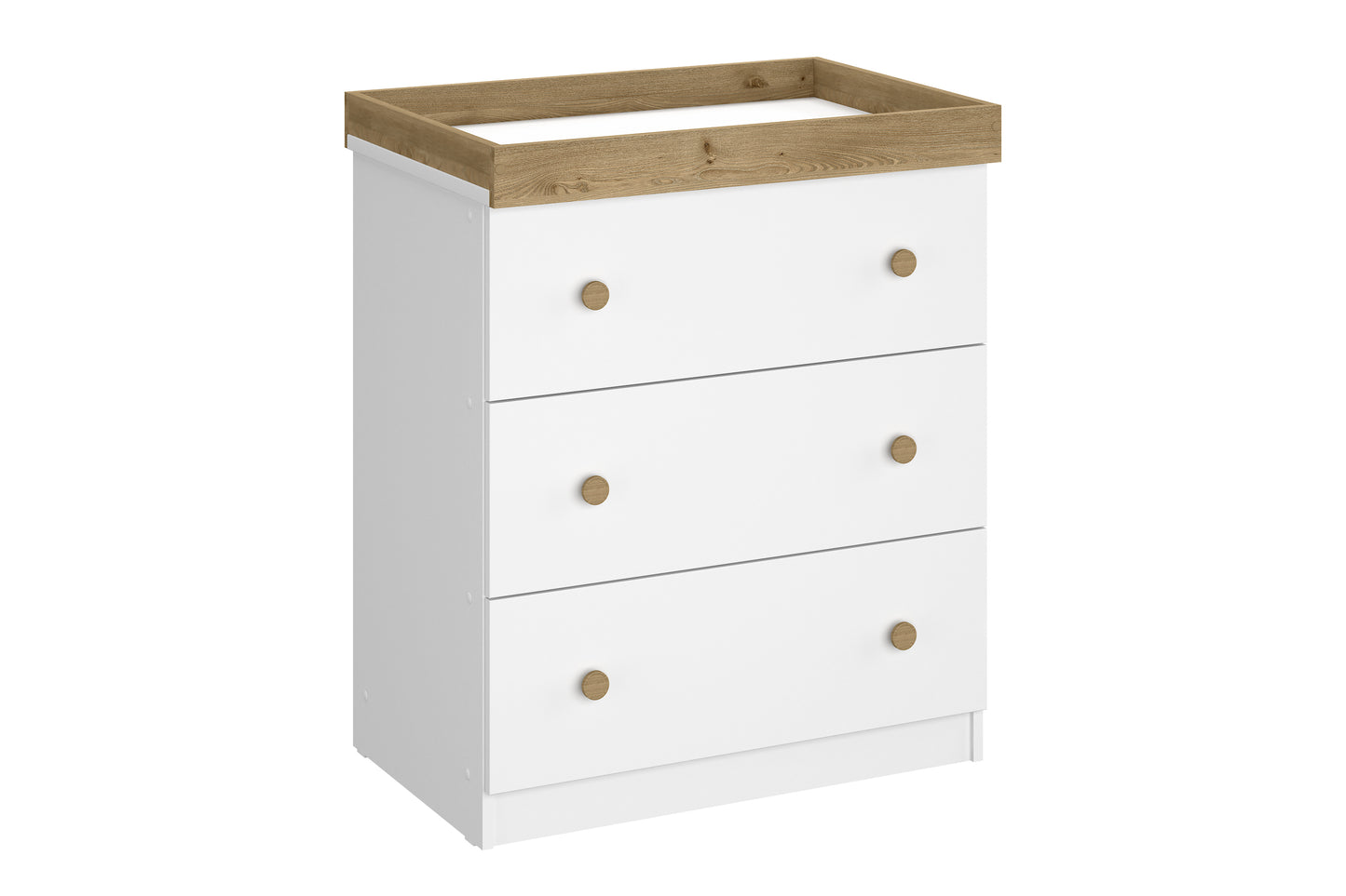 Shefa Kids Changing Dresser Design line 888 White - Oak top