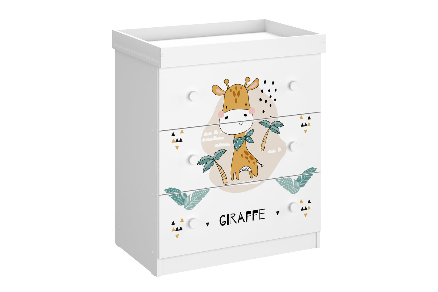 Shefa Kids Changing Dresser Design line 888 white, Giraffe