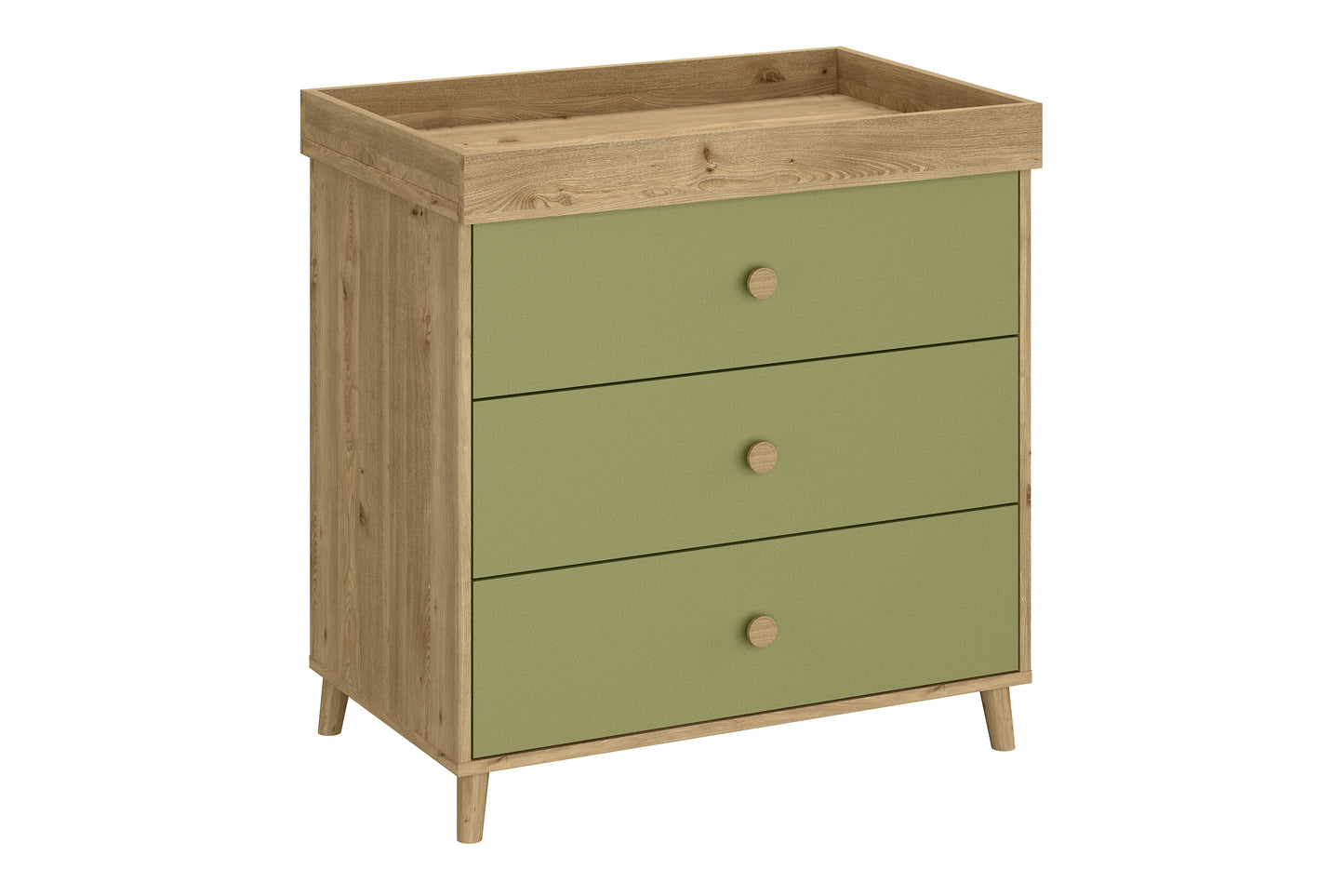 Shefa Kids Changing dresser 890 Oak - Pistachio Green