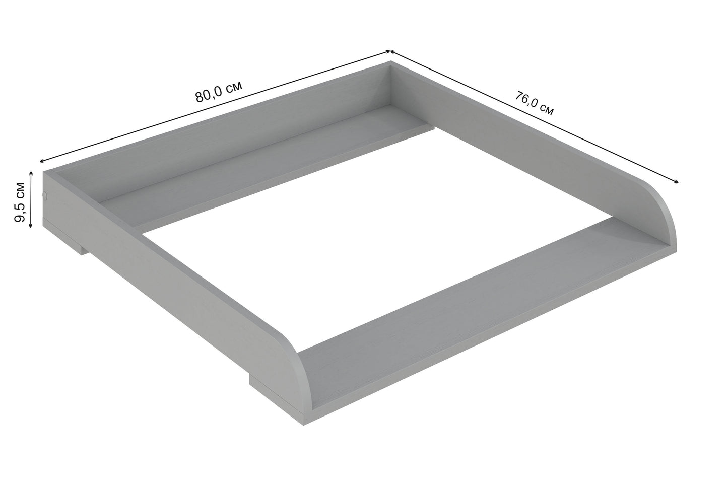 Shefa Kids Changing Top 800 Universal for IKEA Dressers, grey