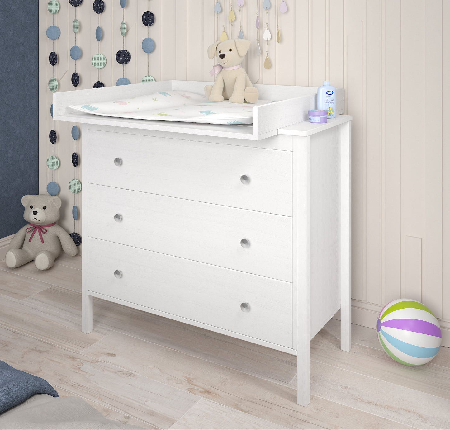 Shefa Kids Changing Top 801 Universal for IKEA Dressers, white