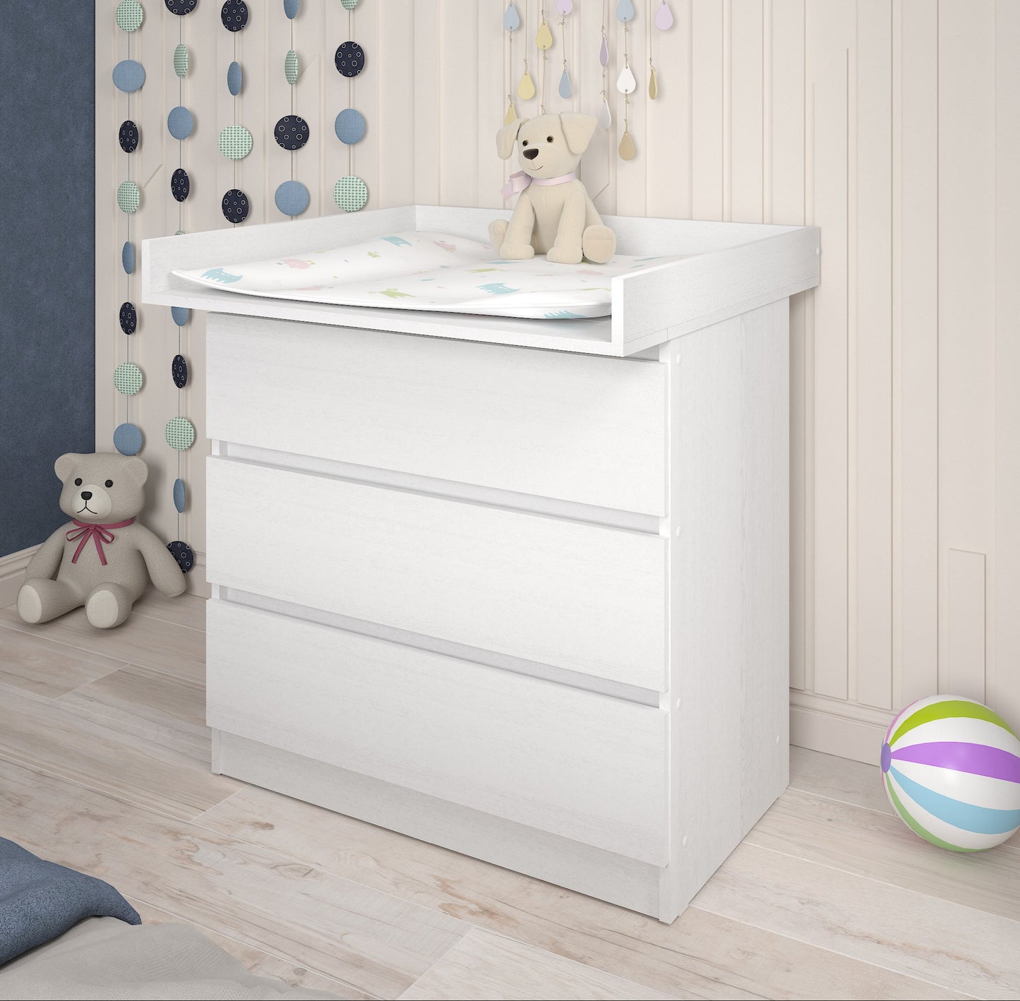 Shefa Kids Changing Top 801 Universal for IKEA Dressers, white
