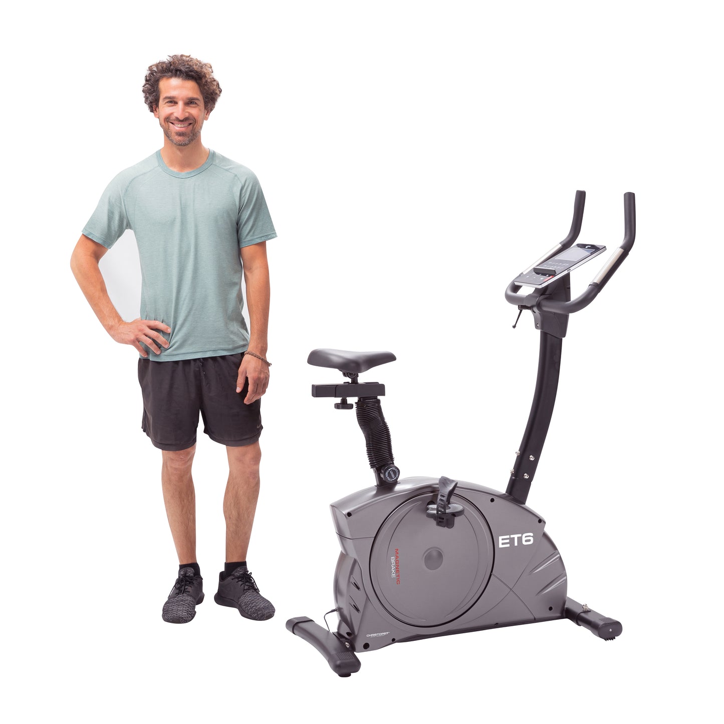 Exercise bike Ergometer ET 6 with Kinomap, incl. Heart rate receiver