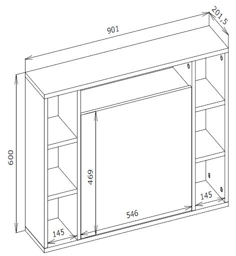 Folding desk Shefa Line Maris, white