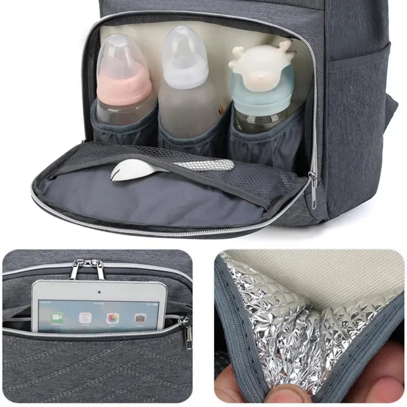 Shefa Kids Travel Backpack and Stroller Organizer – Large Baby Nappy Changing Bag For Moms with USB phone charging
