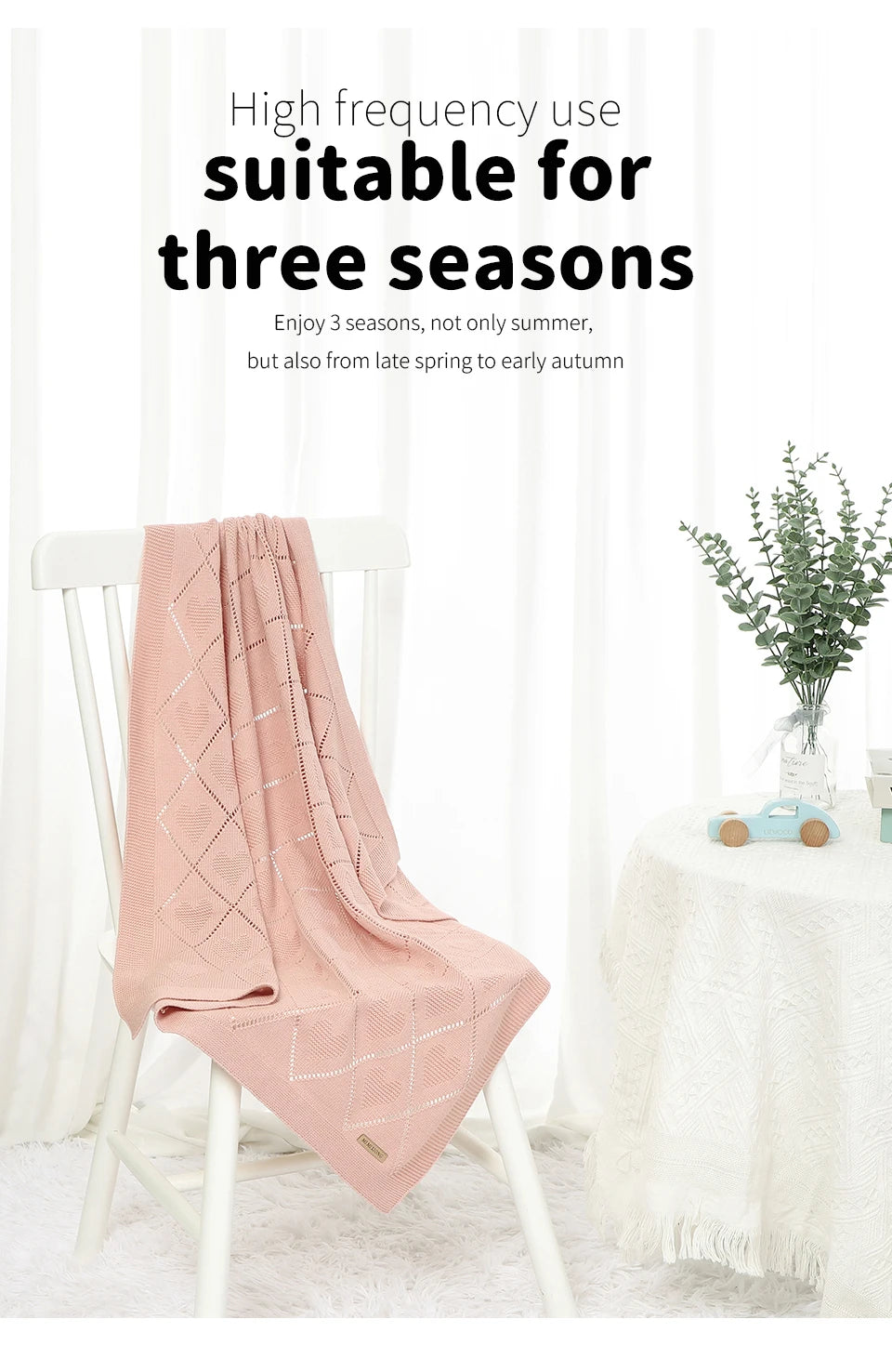 Shefa Kids Baby Blankets Quilts 90*70cm Super Soft Cotton