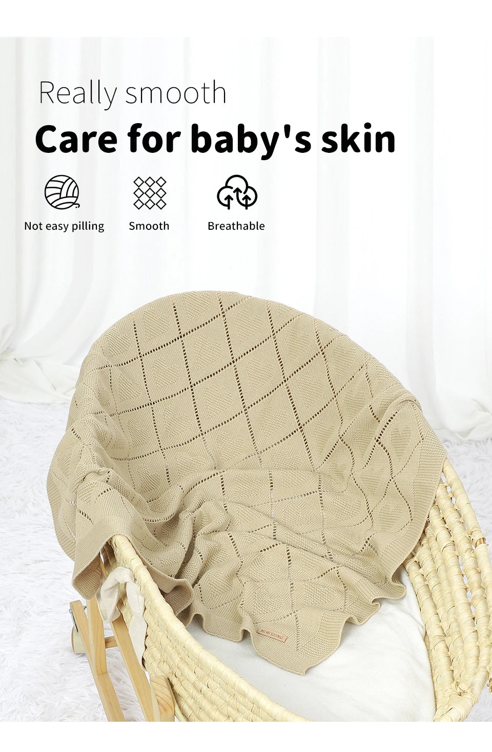 Shefa Kids Baby Blankets Quilts 90*70cm Super Soft Cotton
