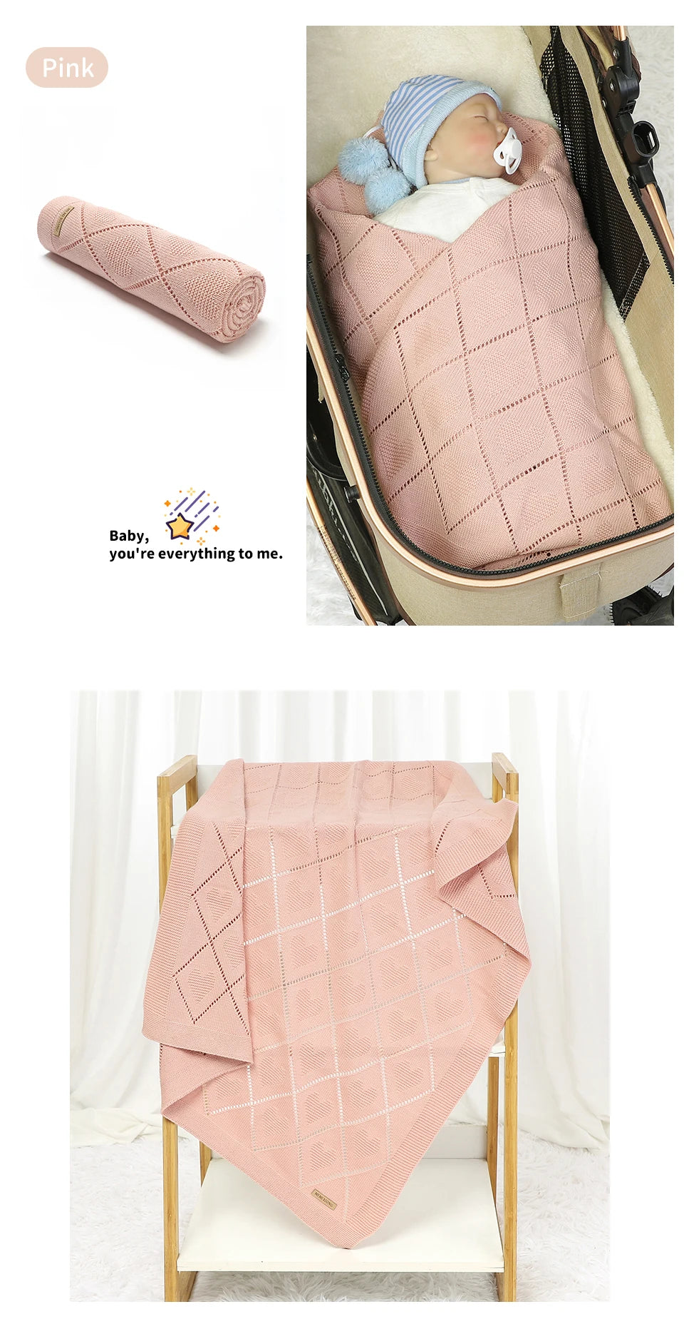 Shefa Kids Baby Blankets Quilts 90*70cm Super Soft Cotton