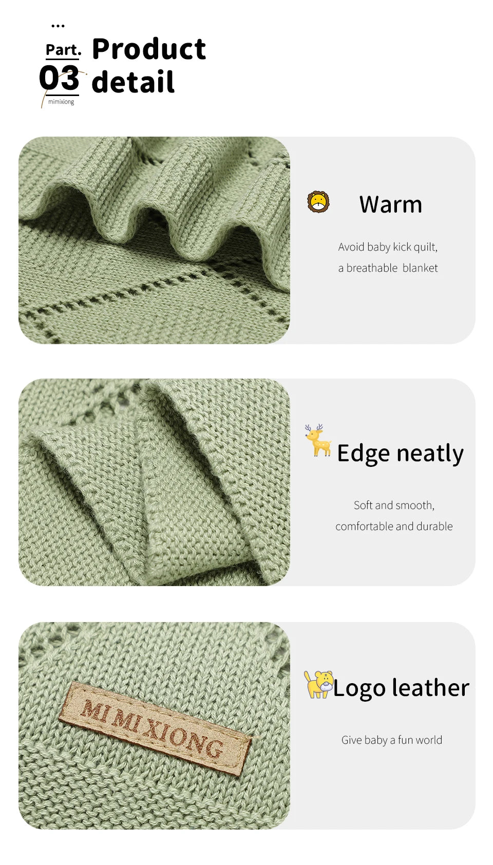 Shefa Kids Baby Blankets Quilts 90*70cm Super Soft Cotton