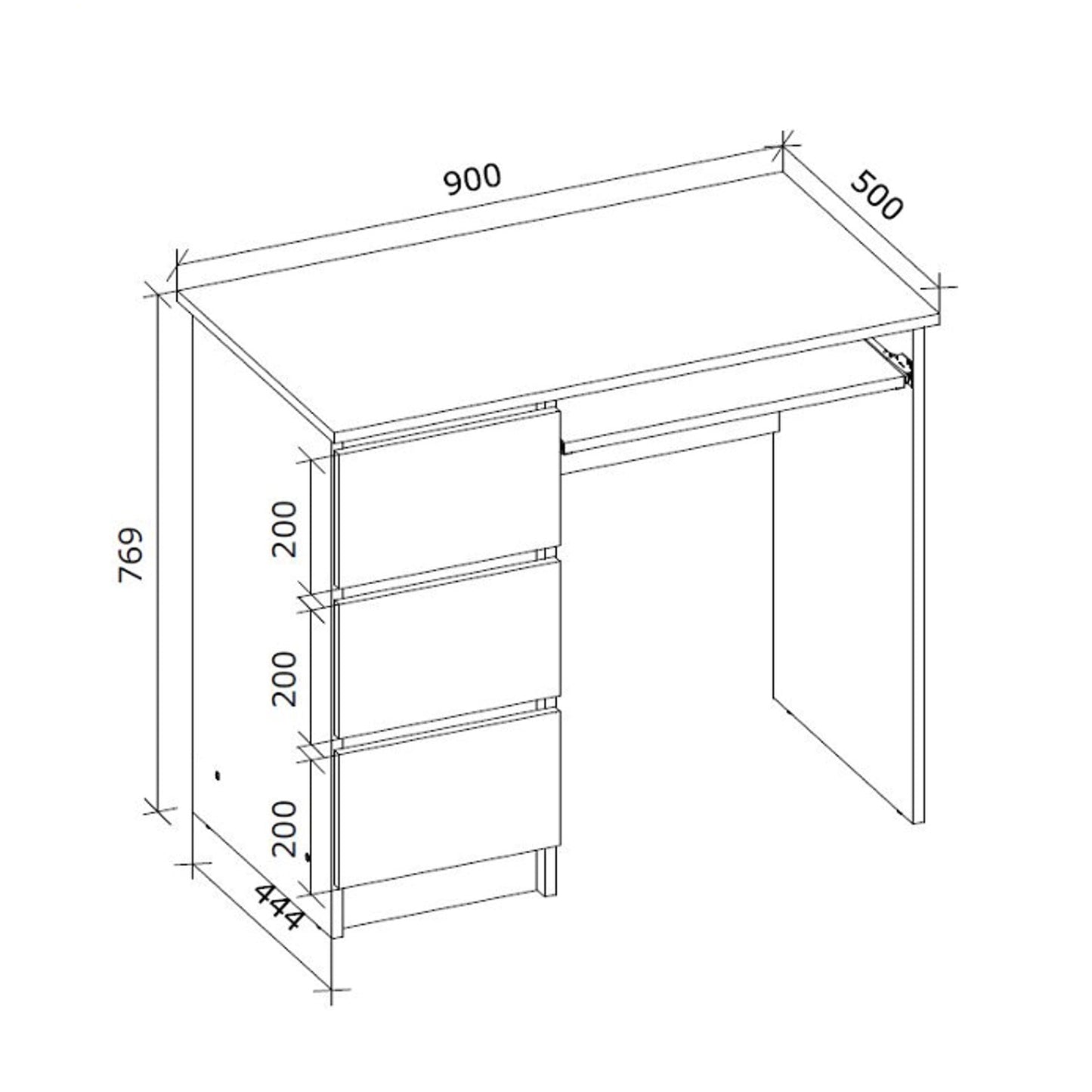 Computer desk Shefa Line Cina White