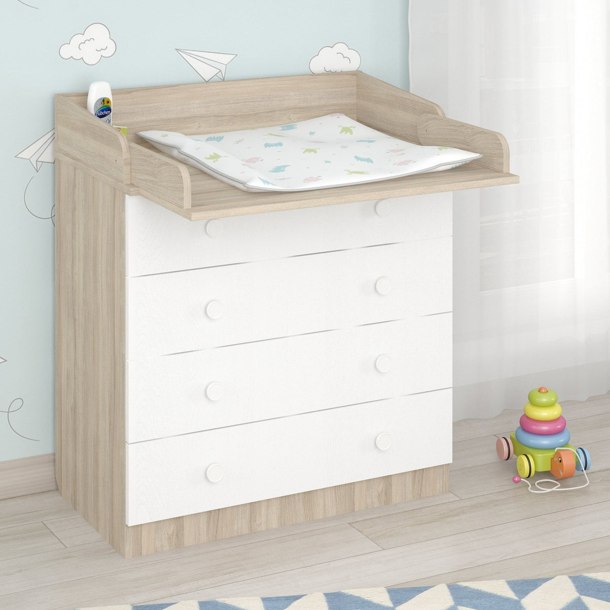 Shefa Blocks Shefa Kids Changing dresser Basic line 800 elm-white – Shefa Line Store