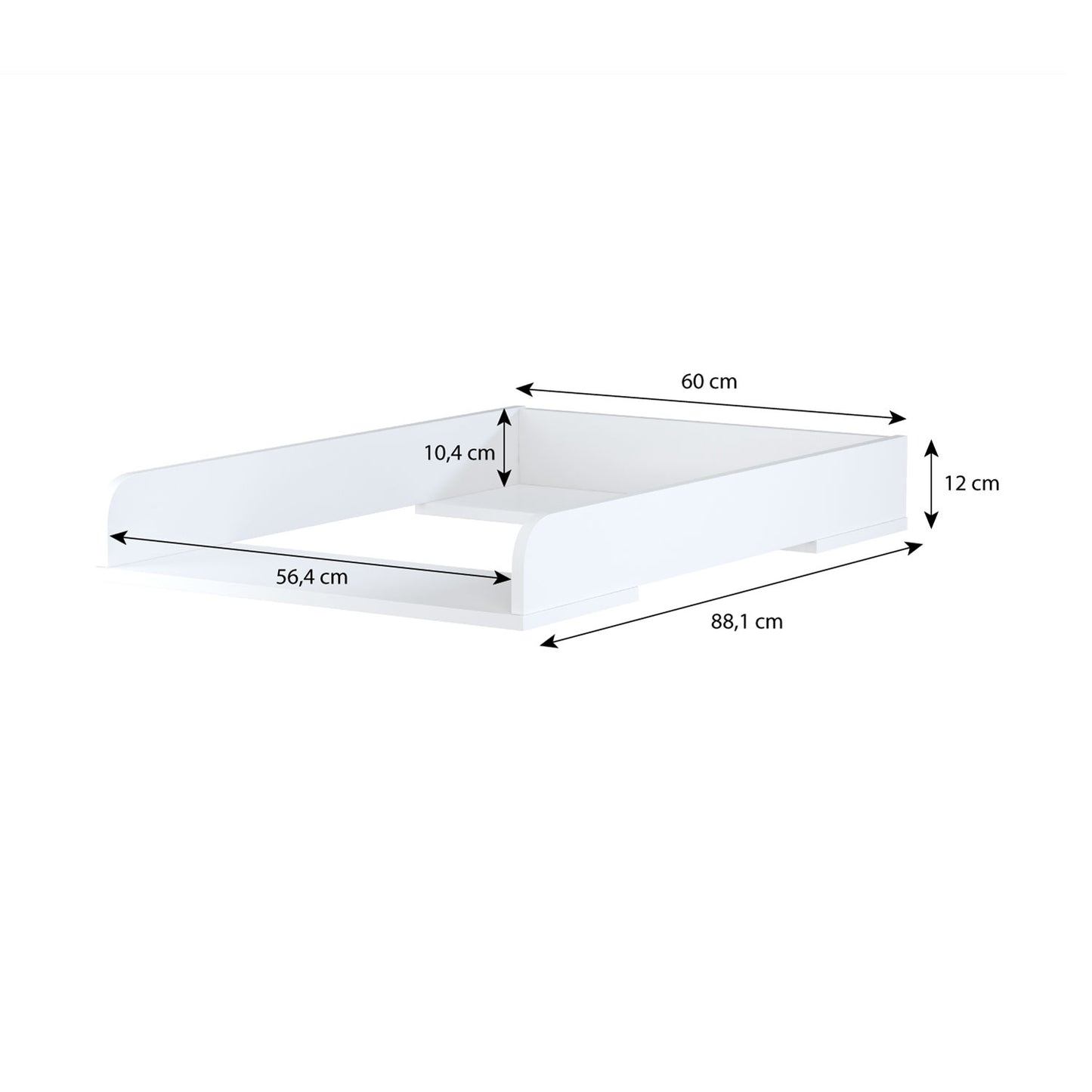Shefa Kids Changing Table Basic Line 602 white with removable top