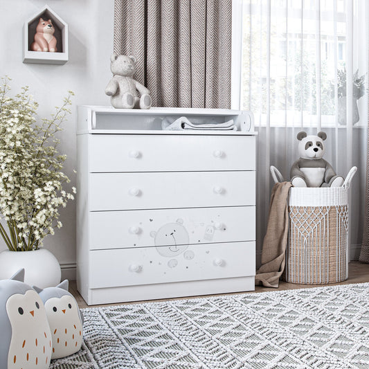 Shefa Kids Changing Dresser 800 French Collection, Teddy, white