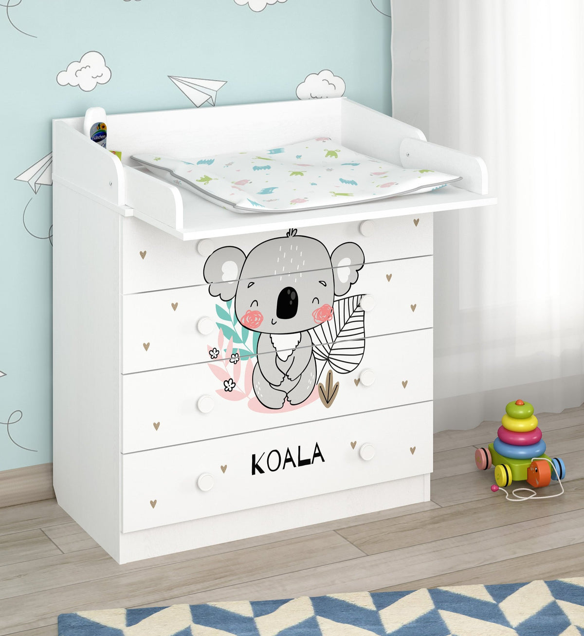 Shefa Blocks Shefa Kids Changing dresser Design line 800, Coala, white – Shefa Line ...