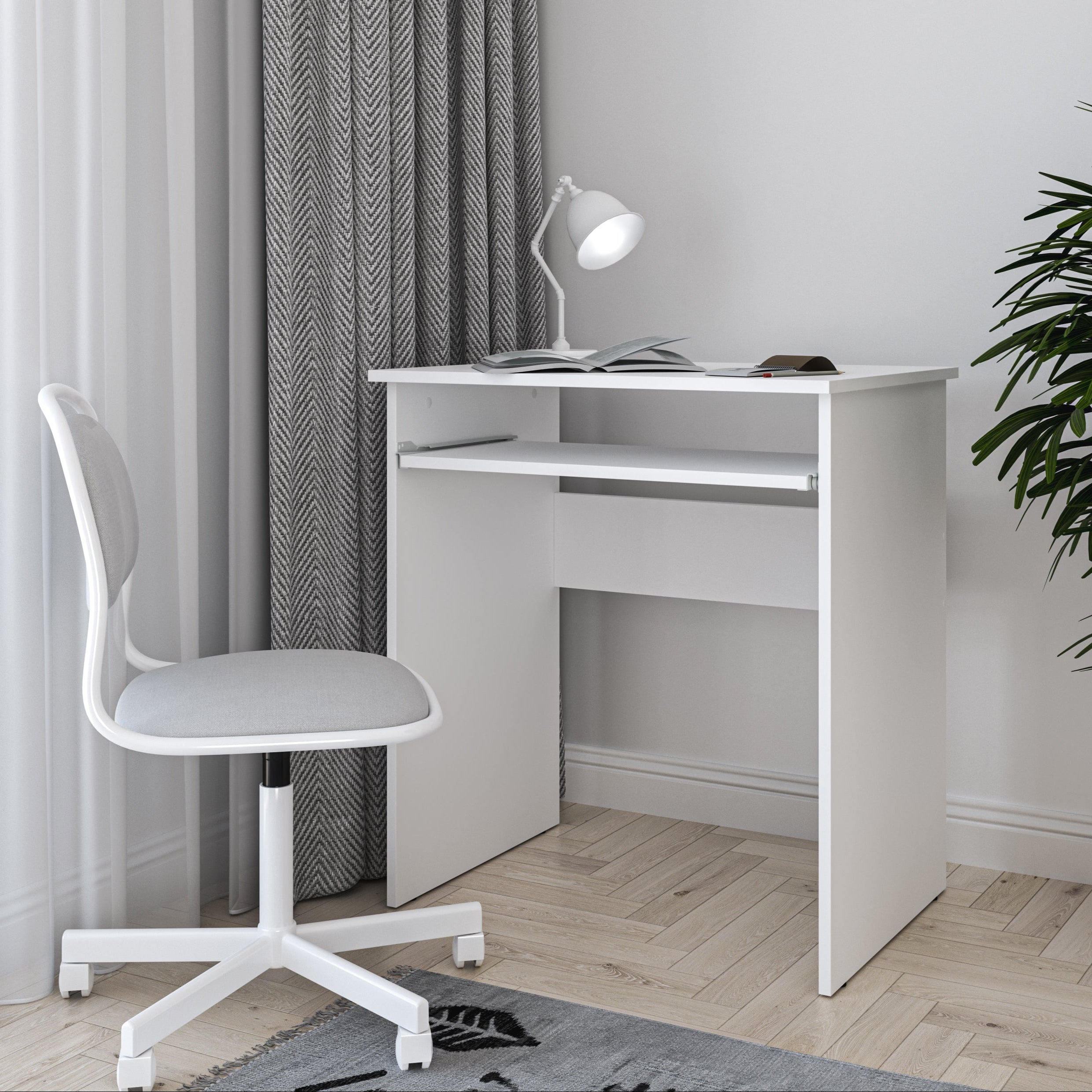 Luna Computer Desk Computer Desk Shefa Line LUNA 68x50 cm White – Shefa Line Store