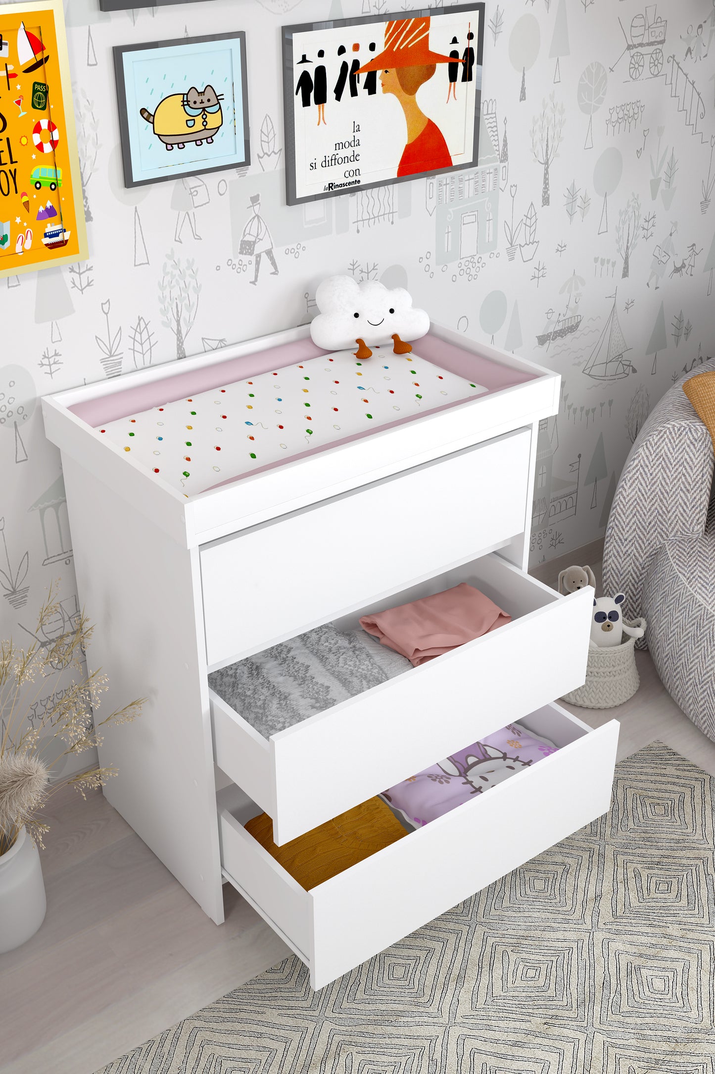 Shefa Kids Changing unit Basic line 880, white