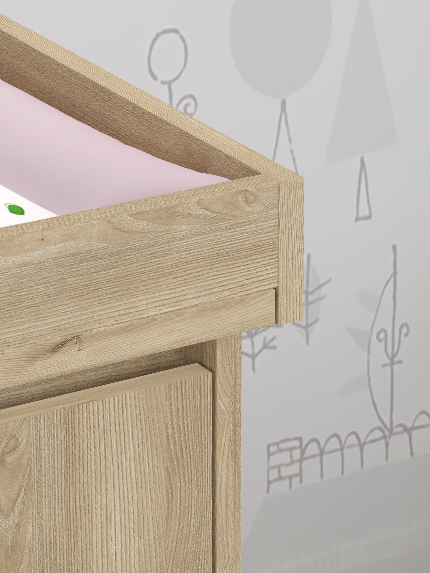 Shefa Kids Changing unit Basic line 880, Cremona Oak