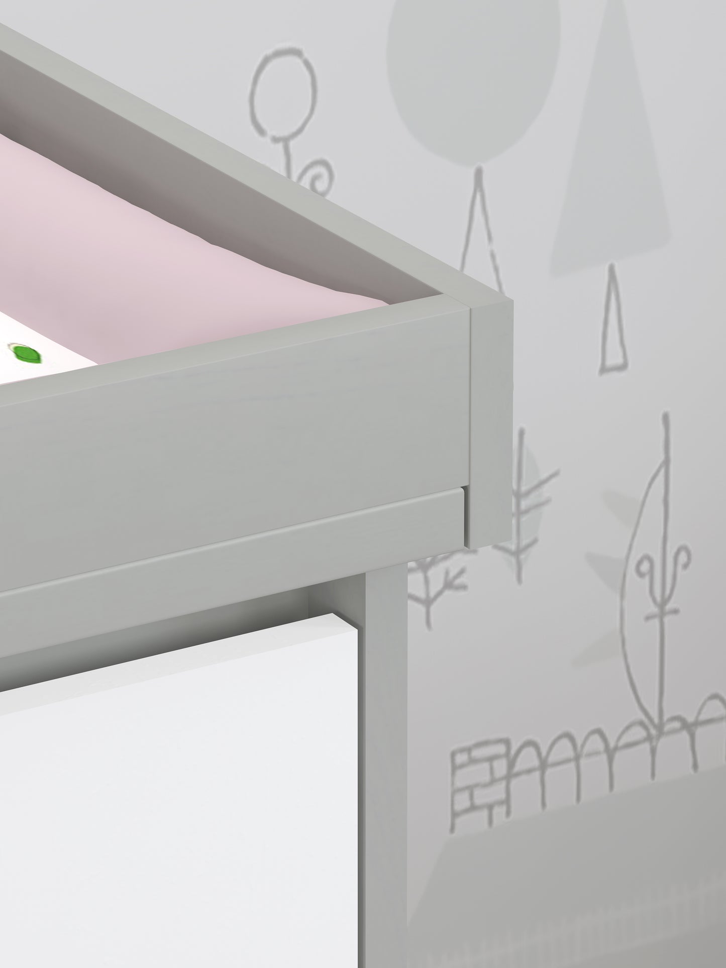 Shefa Kids Changing unit Basic line 880, grey-white