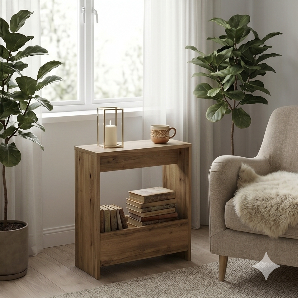 Slim Side Table Shefa Line Focus 55 Wotan Oak