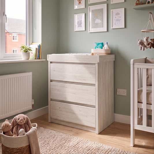 Shefa Kids Changing unit Basic line 880, white Craft Oak