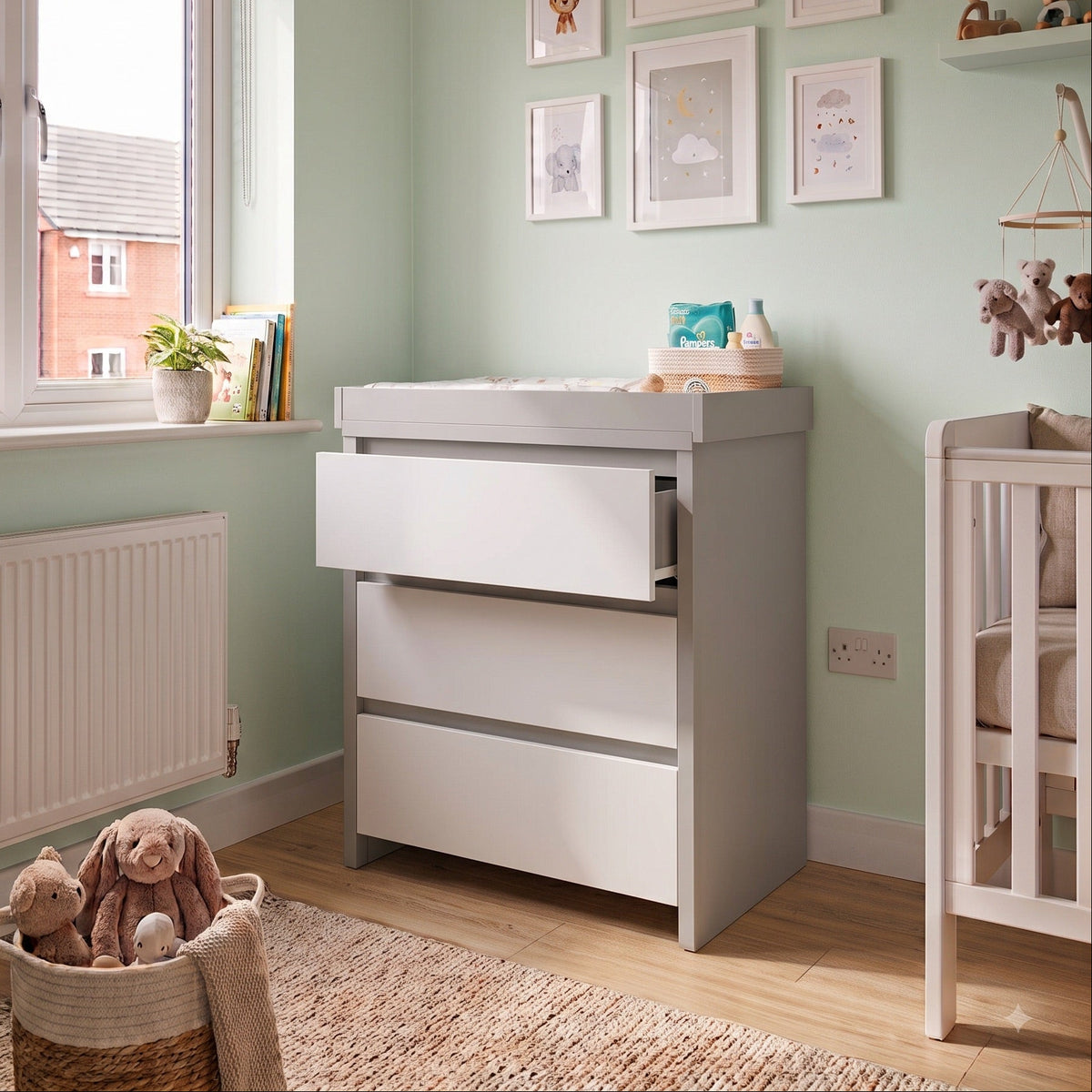 Shefa Kids Changing unit Basic line 880, grey-white